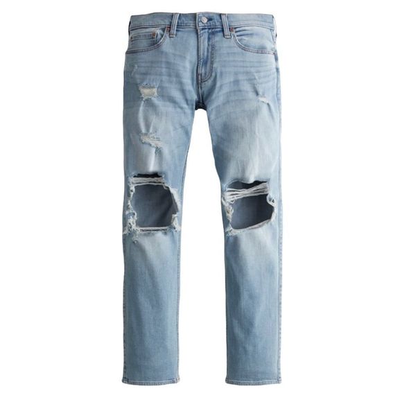 Hollister Other - 🆕💎 Hollister Boutique NWT - Men’s Ripped Light Wash Slim Straight Jeans 🚭✌🏻